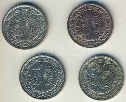 Német Birodalom / Weimari Köztársaság 50Rpf 1928A, 1928J, 1930A, 1935A összesen 4klf T:3