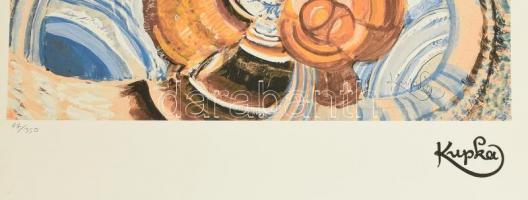 Frank, František Kupka (1871-1957) Ofszet-litográfia, papír, jelzett a nyomaton. Kézzel sorszámozott...