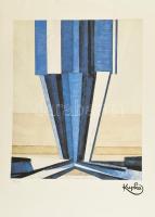 Frank, František Kupka (1871-1957) Ofszet-litográfia, papír, jelzett a nyomaton. Kézzel sorszámozott 20/350 jelzett a nyomaton.CMOA Museum New York, szárazpecséttel, pecséttel, hologrammal jelzett felül gyűrődéssel 49x40 cm, lapméret: 70x50 cm, / Offset-lithography with some crease