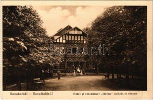 Szováta, Sovata; Hotel si restaurant &quot;Stefan&quot; / Stefan szálloda és étterem. Eugen Vas kiadása / hotel and restaurant