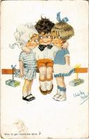 1928 How to get round the Girls Children art postcard s: Chicky Spark (kopott sarkak / worn corners)