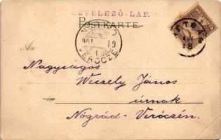 1901 Art Nouveau art postcard. Back & Schmitt litho (EB)