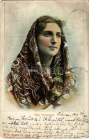 1911 Tipo Veneziano / Italian folklore, Venetian lady. Dr. Trenkler Co. (EM)