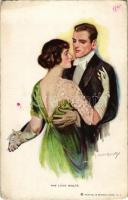 1915 The Love Waltz Lady art postcard, romantic couple. Reinthal & Newman No. 280. s: T. Earl Christy (EM)