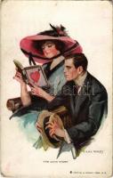 1915 The Love Story Lady art postcard, romantic couple. Reinthal & Newman No. 278. s: T. Earl Christy (kopott sarkak / worn corners)