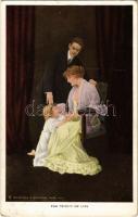The Trinity of Life Lady art postcard, romantic couple. Reinthal & Newman No. 477. (EK)