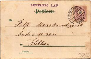 1899 (Vorläufer) Gruss... / Greeting art postcard with angels. litho (fl)