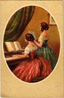 Lady art postcard s: T. Corbella (EK)