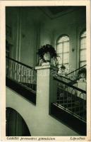 1927 Gödöllő, Premontrei gimnázium, Lépcsőház, belső (EK)