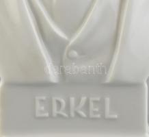Herendi Erkel Ferenc mellszobor, fehér mázas, jelzett, (Tervező:Jenő Hanzély (1919-2000) hibátlan. 2...