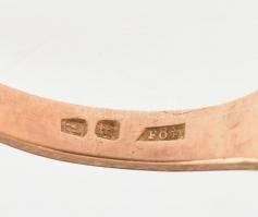 Arany (Au) monogrammal díszített férfi pecsét gyűrű, jelzett, m:65, bruttó:10g