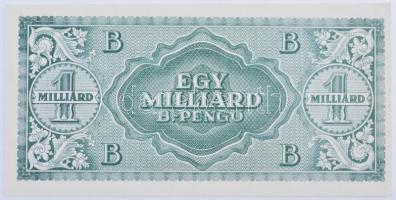 1946. 1.000.000.000BP T:I-,II hajtatlan, kis gyűrődések, szélén kis papírhiba / Hungary 1946. 1.000....