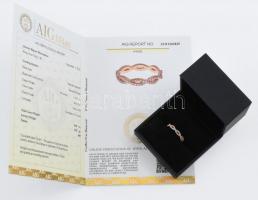 Arany (Au/14k) Rose gold gyűrű, 96 db brilliáns csiszolású gyámánttal VS2-SI3, 0,50 ct, bruttó: 2,55...
