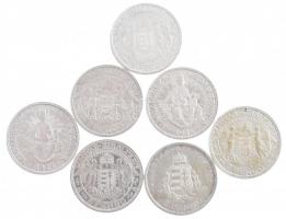 1929-1939. 2P Ag "Madonna" (6xklf) + 1936. 2P Ag "Liszt" T:2,2- patina, kis ph, ...