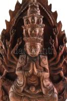 Jelzés nékül: Keleti szerzetes / Buddha. Faragott fa, sérült, kopott, m:40cm