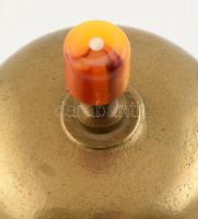 Szállodai csengő, réz, kopott, m:10cm