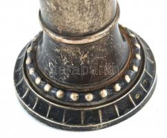 Ezüst (Ag) 3db váza, jelzett, kopott, bruttó: 365g, m:cca. 19cm