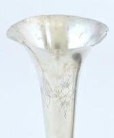 Ezüst (Ag) 3db váza, jelzett, kopott, bruttó: 365g, m:cca. 19cm