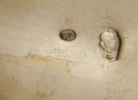 Ezüst (Ag) talpó kristály váza, csorbákkal, jelzett, m:29cm