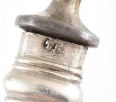 Ezüst (Ag) nyelű villa, 6db, jelzett, kopott, h:18cm, bruttó: 238 g