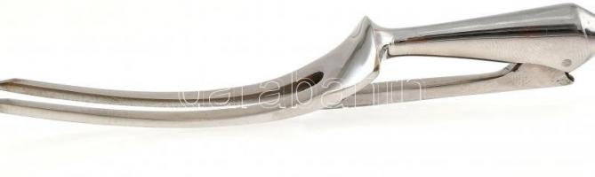 Ezüst (Ag) nyelű angol húsvilla, jelzett, h:24cm, bruttó: 82 g