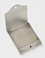 Ezüst (Ag) gyufatartó, vésett monogrammal, jelzett, 6x5cm, nettó: 35g