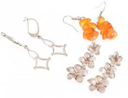 Ezüst (Ag) 5 pár fülbevaló, jelzett, bruttó: 14g