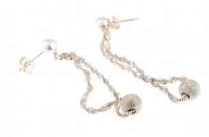 Ezüst (Ag) 5 pár fülbevaló, jelzett, bruttó: 14g