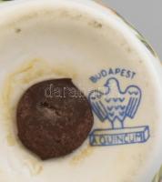 Aquincum gomba formájú sószóró, matricás porcelán, jelzett, kopott, m:6cm