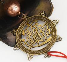 Kínai szerencse harang, jelzett, hibátlan, m:26cm