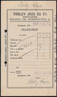 1943 Törley pezsgőgyár ellenjegy (szálítólevél)