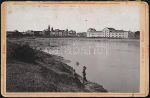 cca 1870 Arad, Maros-part, keményhátú fotó, hátoldalon ragasztás nyomaival, felülete kissé foltos, 10,5×16,5 cm