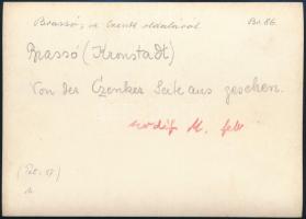 cca 1910 Brassó, a Czenk oldalról, Erdélyi Mór felvétele, hátulján feliratozva, 11,5×16 cm / Brasov,...