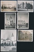 cca 1940 Marosvásárhely, Kolozsvár, 6 db fotó, 6×8,5 és 11,5×8,5 cm