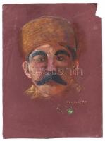 Tornai Gy. jelzéssel: Férfi portré. Pasztell, papír, sérült. 44,5x32,5 cm