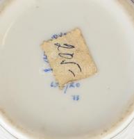 Herendi Rothschild váza, kézzel festett porcelán, kopásnyomokkal, m:15cm