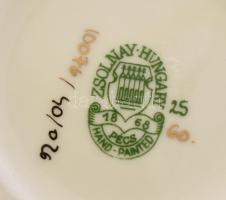 Zsolnay pillangó mintás váza. Kézzel festett, jelzett, hibátlan, 15 cm