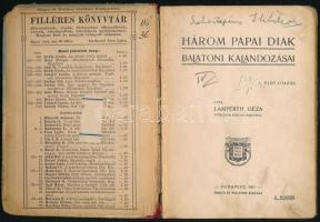 Pósa Lajos: Három pápai diák balatoni kalandozásai. Filléres Könyvtár. Bp.,1911,Singer és Wolfner. K...