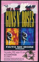 1992 Guns N Roses koncertjegy, Bp., Népstadion, hajtásnyomokkal, kissé sérült
