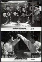 1983 ,,Legyőzhetetlen Vutang" című kínai film jelenetei és szereplői, 10 db vintage produkciós filmfotó, ezüstzselatinos fotópapíron, 18x24 cm