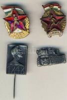 DN 1db "Petőfi" + 1db "Rákóczi" emlékjelvény + 2db LMHK jelvény T:2