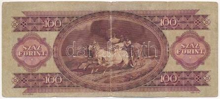 1949. 100Ft "B 083 113903" T:III kis szakadás, anyaghiány
Adamo F29