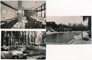 44 db MODERN fekete-fehér magyar város képeslap (Képzőművészeti Alap Kiadóvállalat) / 44 modern black and white Hungarian town-view postcards from the 60s