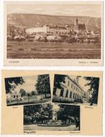 14 db főleg RÉGI történelmi magyar város képeslap vegyes minőségben / 14 mostly pre-1945 historical ...