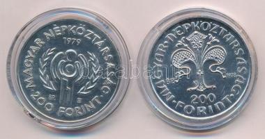 1978. 200Ft Ag "Az első magyar aranyforint" + 1979. 200Ft Ag "Nemzetközi gyermekév&qu...