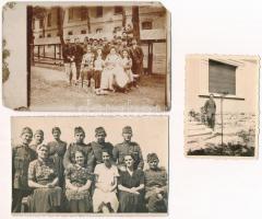 7 db RÉGI katonai fotó vegyes állapotban / 7 pre-1945 military photos in mixed condition