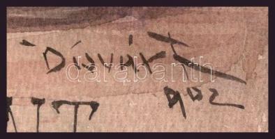 Ócsvár Rezső (1877-1968): A szó elszáll, az írás megmarad (Verba volant, scripta manent), 1902. Akva...