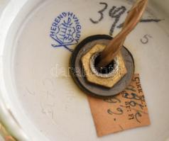 Herendi Viktória mintás lámpa, bura nélkül. Kézzel festett, jelzett, hibátlan, 27 cm