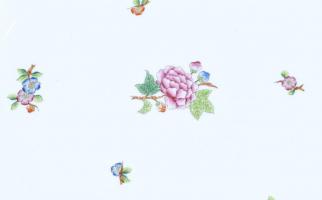 Herendi Eton mintás nagy méretú fali dísz tál. Kézzel festett, jelzett, hibátlan, d: 34 cm