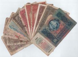 1915-1922. 12db-os bankjegytétel (8db magyar és 4db osztrák), több felülbélyegzéssel T:III-V